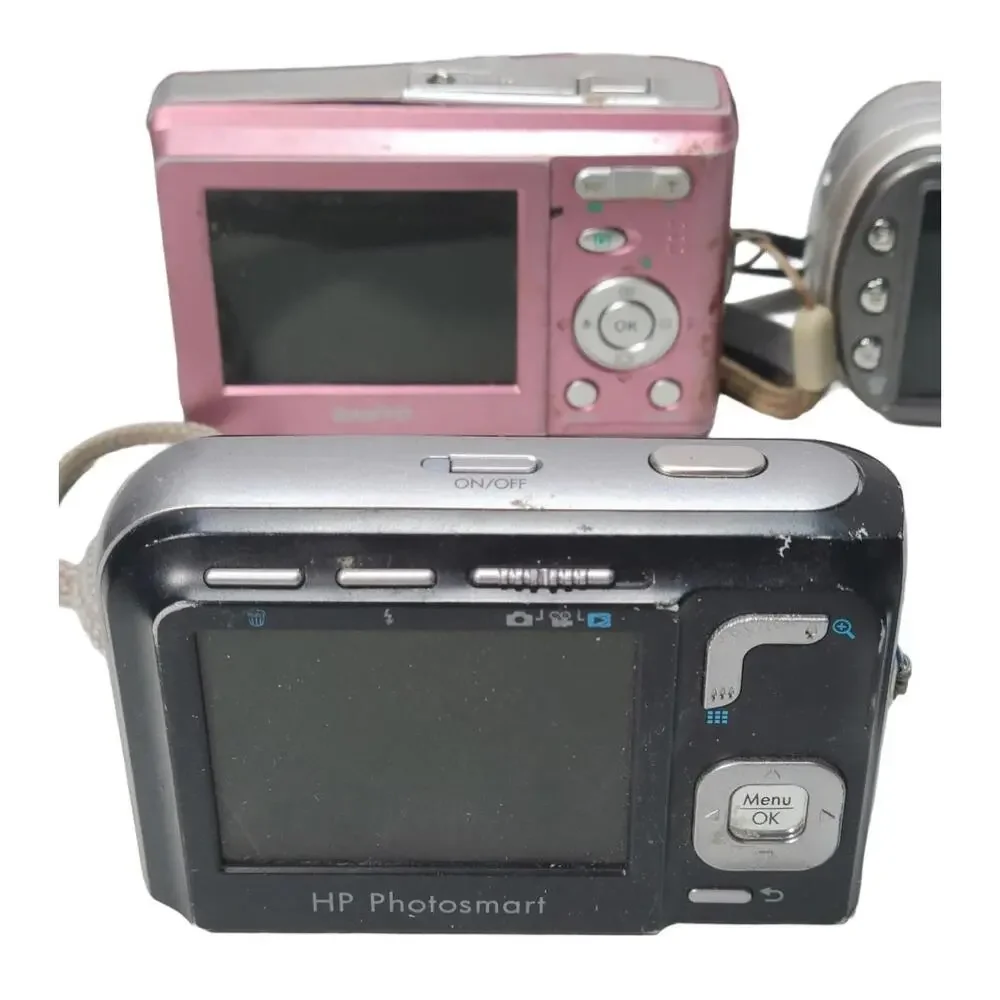 Lof Of 10 Digital Cameras For Parts Or Repair Only Kodak Olympus HP GE Sanyo